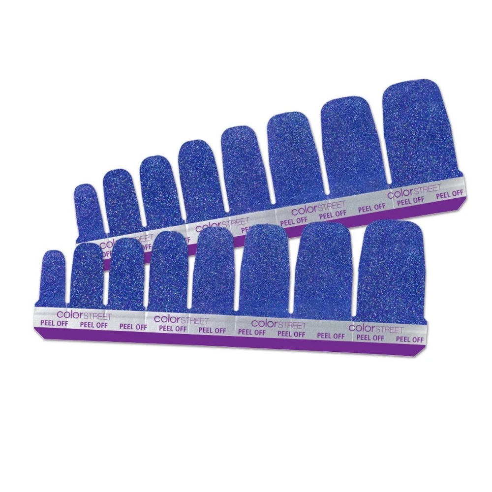 *Retired* Color Street: Teenie Weenie Santorini (Pedicure) | Blue Glitter Summer - Picture 12 of 13